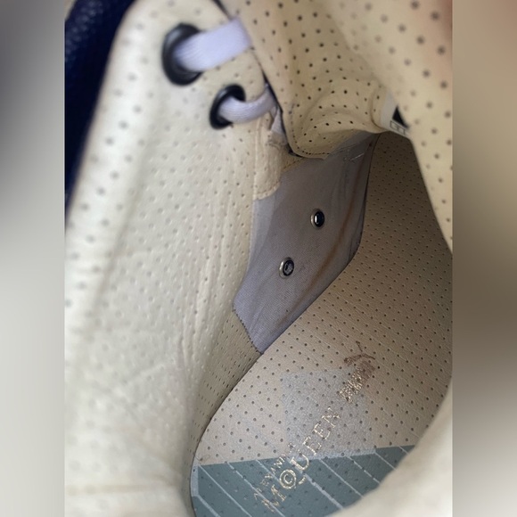 Alexander McQueen X PUMA Sample Kas High-Top Sneakers Blue Leather M9 - Picture 10 of 11